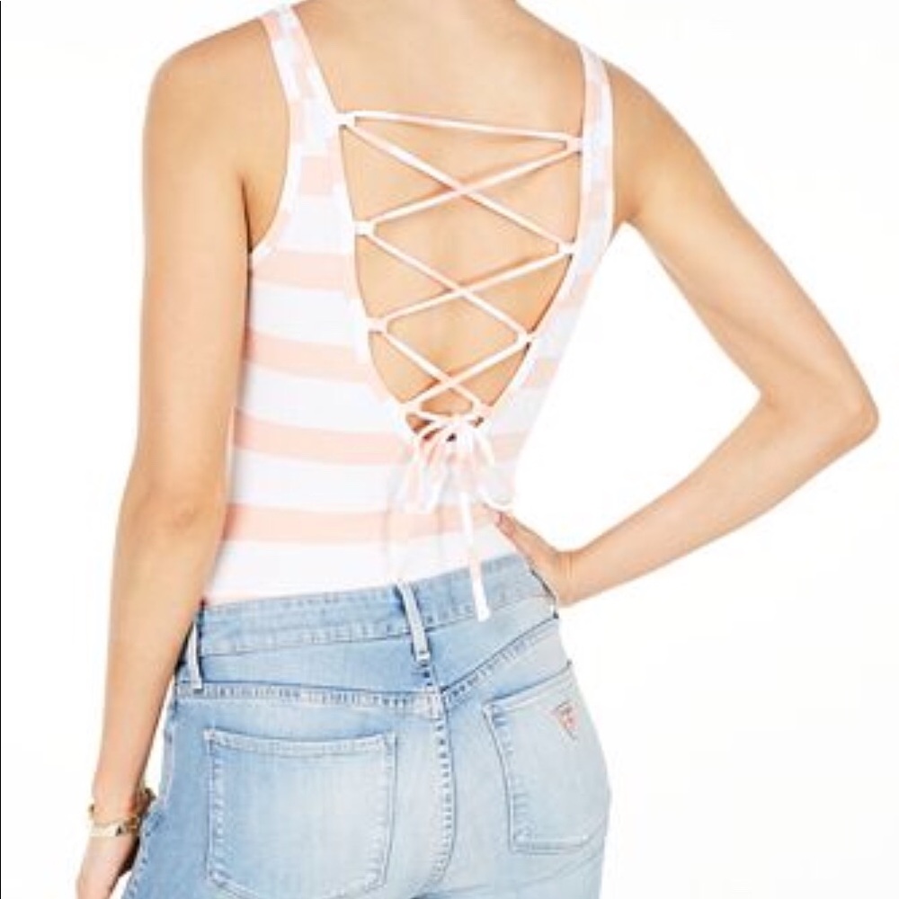 **SOLD OUT** NWTBlush You Stripe Thong Bodysuit - Picture 3 of 5
